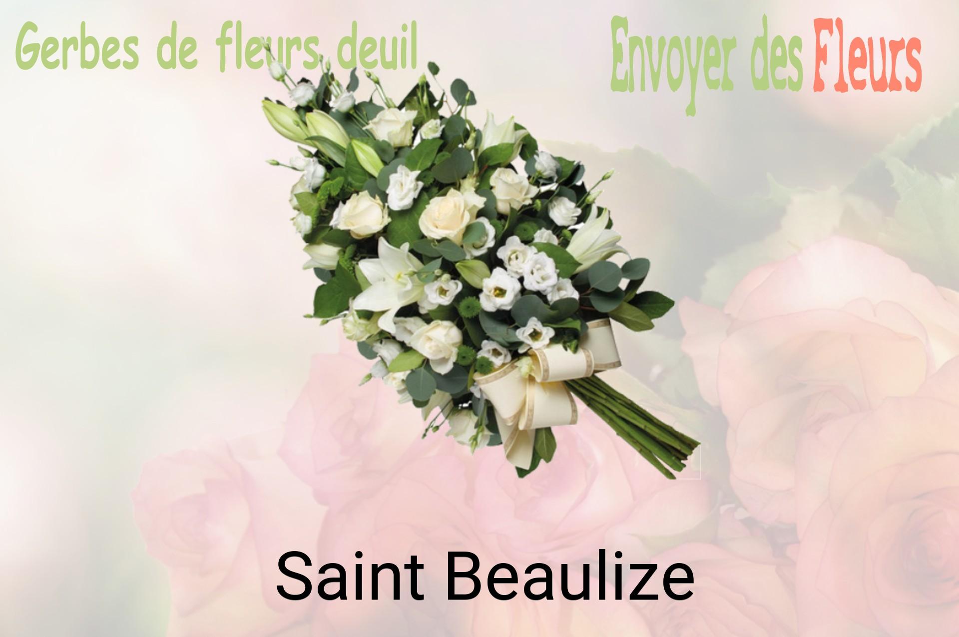 Gerbe de fleurs de deuil livrée à Saint-Beaulize